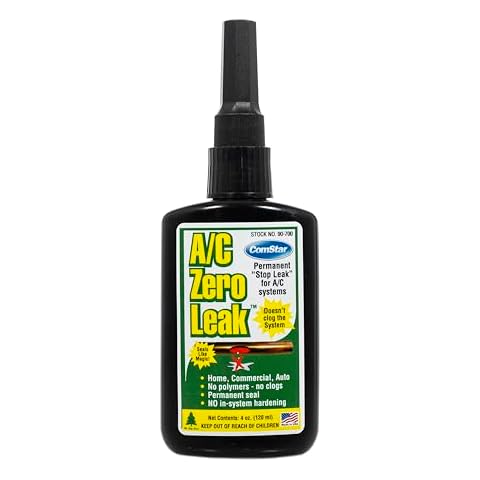 ComStar A/C Zero-Leak, Permanent "Stop Leak" for A/C Systems, Seals Leaks Instantly, Non-Hardening, Polymer-Free, Eco-Friendly, Made in USA, 4 Ounces (90-700) Cover