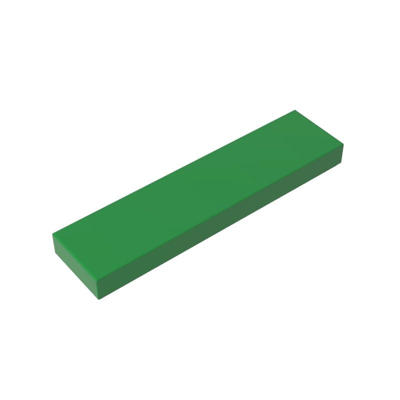 Gobricks 2431 Foundation Plate Tile 1x4 with Groove 50 Pieces GDS-563 Compatible with Lego Building Blocks Color:Green — image 1