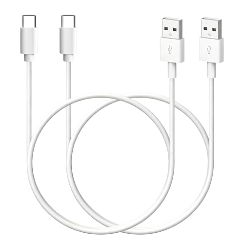 USB Type C ケーブル 1m 2本セット LpoieJun 【3A急速充電 / USB 2.0データ転送 / 映像出力非対応 】 高耐久TPE素材 USB-A to USB-C 充電コード スマートフォン/タブレット/ゲーム機のタイプｃ機種に対応 ホワイト