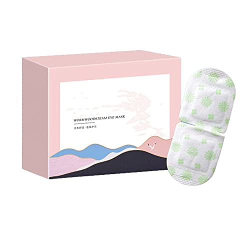 Famkrw Dampf Warme Augenmaske,Schlafmaske Wärmende Augenmaske,Für Augenermüdung Augenringe Heiße Schlafmaske,Mit Sanftem Dampf,Wermutgeschmack,20 Stück Cover