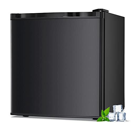Mini Freezer Compact Upright Freezer, 2.3 Cu.ft Small Freezer with Handle, Removable Shelves, Adjustable Thermostat Low Noise Small Freezers for Apartment, Home, Office, Black