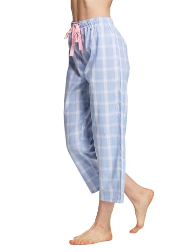 Image of CYZ Comfortable Cotton Capri Woven Pajamas for Women, Casual Capris for Women, Perfect for Daily Wear and Sleepwear