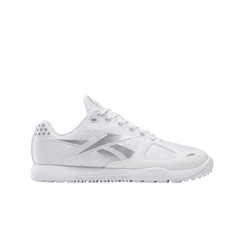 Reebok Women's Nano 2.0 Sneaker, White/Silver Metallic, 9