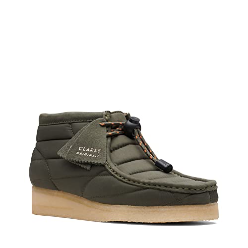 Image of Clarks Men's Wallabee Boots, Khaki Quilted, 9.5