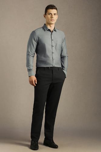 Image of Louis Philippe Men's Slim Fit Easy to Iron Everyday wear Premium Cotton Full Sleeve Solid Formal Shirt
