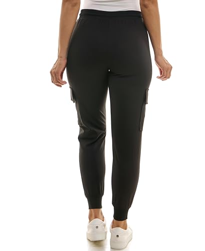 Zac & Rachel Women's Brushed Dty Cargo Jogger with Functional Pockets and Tie Waistband4