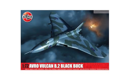 Airfix Model Set - A12013 Avro Vulcan B.2 BLACK BUCK Model Building Kit - Plastic Model Plane Kits for Adults & Children 8+, Set Includes Sprues & Decals - 1:72 Scale Model