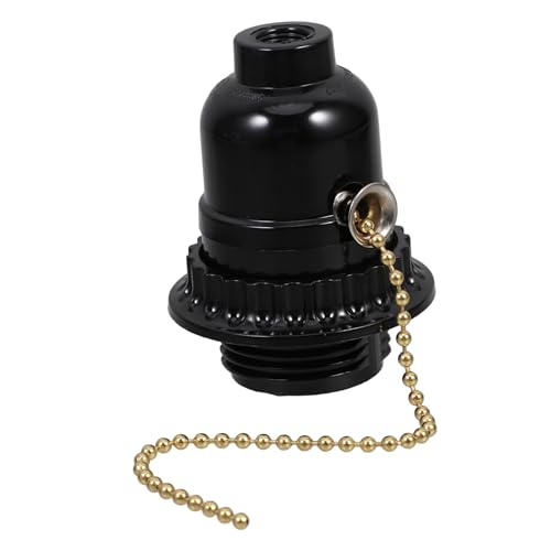 IWOWHERO Pull Chain Lamp Holder User Friendly Pullswitch Fixture Versatile Design for Various Light Bulbs Easy Installation Ceiling Light Socket Accessory for Home Lighting