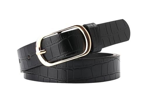 Fashion Belts for Women, Vintage Western Design PU Leather Ladies Pin Buckle Waist Strap