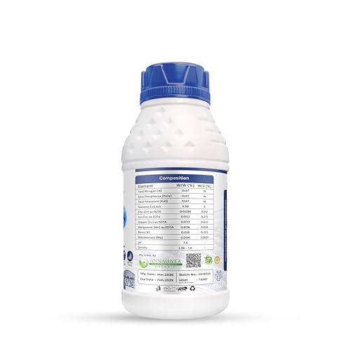 Image of FERTICON NPK 19:19:19 Liquid Nano Plant Nutrient with Seaweed Extract & Chelated Micronutrients | Balanced Crop Nutrition Booster for All Crops | Foliar Spray & Drip Application (250ml)