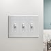 TayMac 2673W 3-Gang MASQUE Decorator Cover, Toggle, White