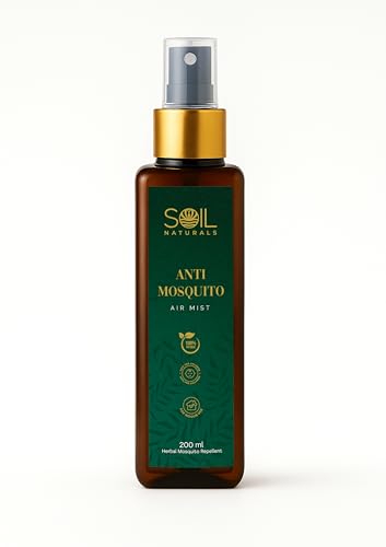 Image of Herbal Mosquito insect Repellent Spray for Home - 200 ml | Natural Indoor Mosquito Control Air Mist | Non Toxic Chemical Free Plant-Based Formula for Living & Bedroom Office Pack of 1