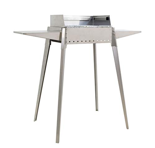 Barbacoa Etna Mini Acero Terraza Jardín Cm 102 X 55 X 85 H En Oferta The Italian Bbq Lisa Etna Mini - Barbacoa