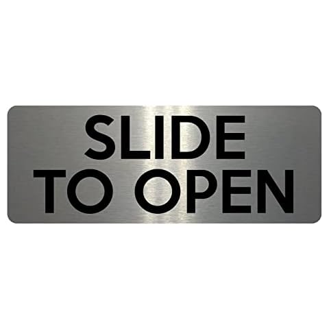 1806 SLIDE TO OPEN Aluminium Door Sign Cover