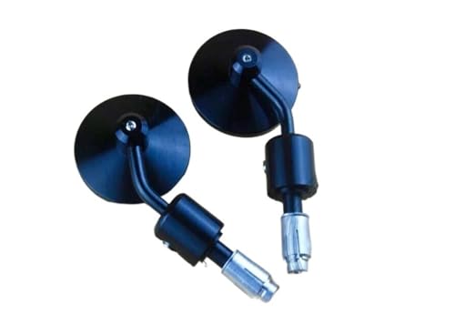 Espejos Laterales Motos 1 Par 7/8 espejo Retrovisor Para Motocicleta Manillar Redondo Extremo De La Barra Espejos Retrovisores Bicicleta Espejo Lateral De Motocicleta