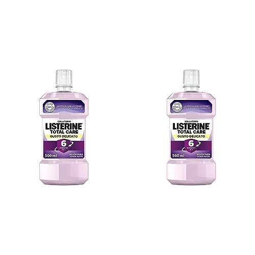 Listerine Colluttorio, Total Care, Gusto Delicato, 500ml (Confezione da 2)