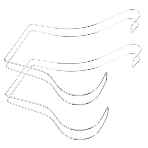 PRETYZOOM 2pcs Sandal Organizer Door Shoe Rack Display Rack for Shoes Boot Rack Heels Support Holder Stainless Steel Shoe Display Stands