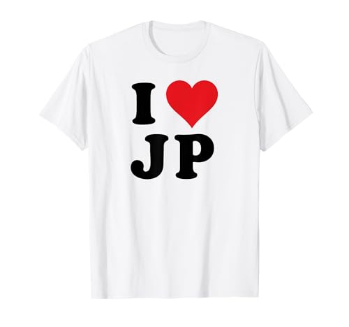 I Heart JP Initials I Love J.P. First And Last Name J P T-Shirt