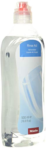 miele original dishwasher rinse aid for optimal drying and sparkling finish with glass protection formula 17 oz