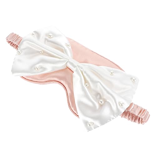 FOMIYES 目隠し トラベルシェード 快適なアイシェード シルクアイカバー 睡眠用眼帯 ストーンアイ ソフトアイシェード シルク睡眠 軽量アイカバー ピンク ポリエステル