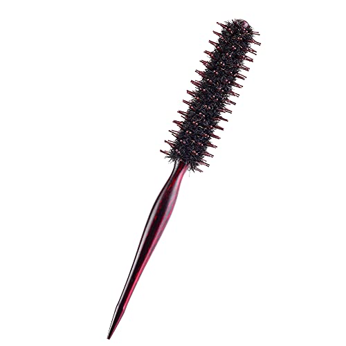 Aethland Boar Bristle Round Hair Brush, 9.05”× 1.2” Hair Brush with Boar Bristles, Blow Drying & Curling Hair Styling Hair brush with Natural Wooden Handle for Women