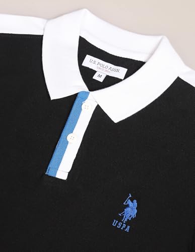 Image of U.S. POLO ASSN. Solid Slim Fit Polo T Shirts for Men - 100% Cotton, Half Sleeve Mens Tshirt
