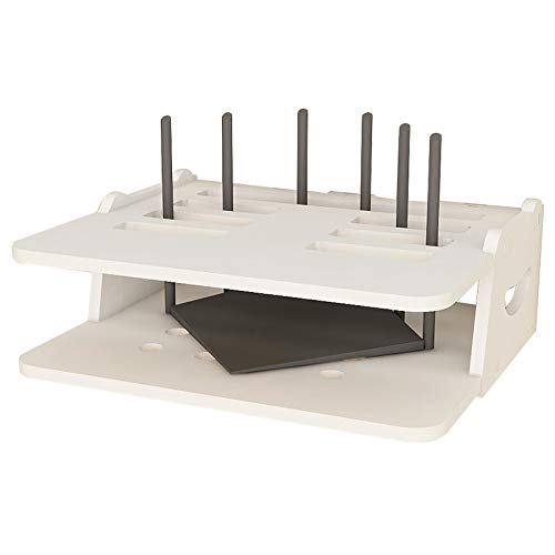 Upgrad Wandmontage Set Top Box Regal ， 2 Tier Holzplatine Media Console Regal ， Für Router/Projektor/Fernbedienungen/DVD-Player