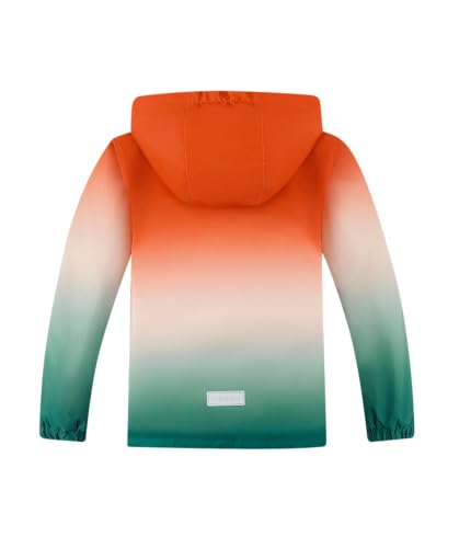 Image of MGEOY Kids Rain Jacket, Waterproof Lightweight Hooded Windbreaker for Boys Girls 4-14Y