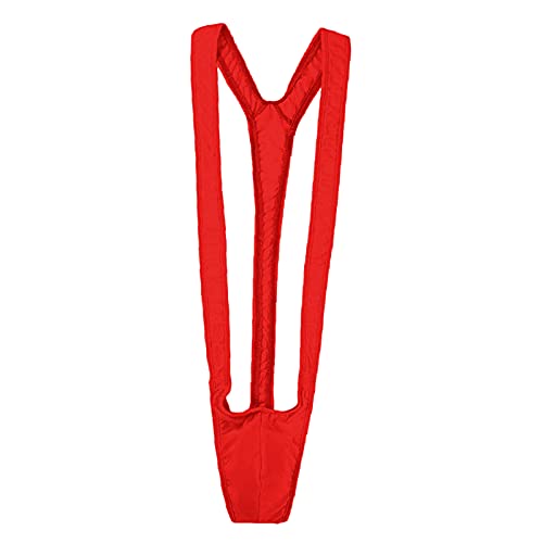 RUMAOZIA Borat Manquíni Tanga para homem com alças de malha, para empregado de mesa, borat, roupa interior para homem, sexy, manquíni para praia, fato de banho, alças, tanga, empregado de mesa, borat