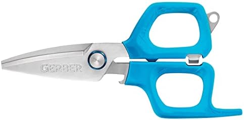 Gerber Gear Neat Freak - Salt - Durable, Ergonomic Fishing Scissors - Features Blunt Nose Tip & Split Shot Crimper - Premium Fishing Gear