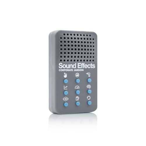 NPW Corporate Jargon Sound Machine, Portable Electronic Sound Maker, Novelty Prank Gift for Adults, Funny Sound Machine with 9 Sound Effects, Battery Included , Gray