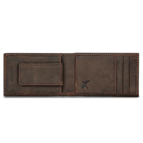 Eddie Bauer Men Signature Money Clip Card Case Wallet (Available in Ripstop Nylon, Cotton Canvas, or Leather, Tan, One Size4