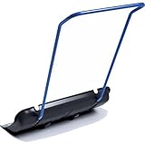 Prosperplast großer Schneeschieber Arctic ECO mit Rolle aus Kunststoff, Schwarz – robuste Schneeschaufel mit Metallkante | Schnee-räumer Universal-Schieber Lawinen-Schaufel