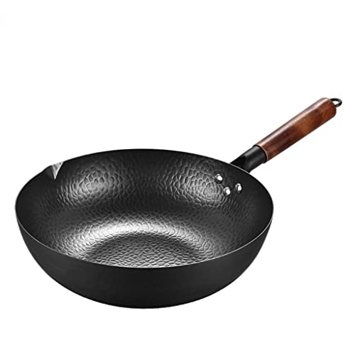 Wok de Acero al Carbono Fondo Plano 32 cm
