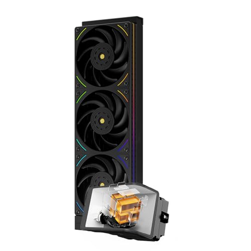 TR-Thermalright Wonder Vision 360 UB ARGB Nero Liquid CPU Cooler, Schermo Curvo 3D da 6,67'' con Risoluzione 2400x1080 - Magnetico, Radiatore da 360mm, per AM5, LGA1851/1700