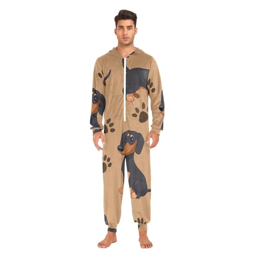 Pijama de perro salchicha para Navidad en familia ropa de descanso unisex 2