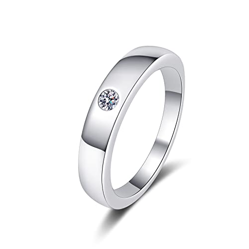 Bague Moissanite en Argent 925 de prestige éclat éternel pour mariés