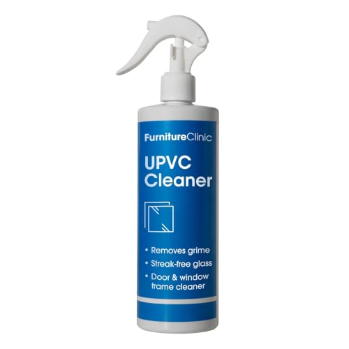Furniture Clinic UPVC Cleaner - Clean PVC & Composite Doors Window Frames Sills & Glass - For Conservatory Frame & Roof Dirt - Hard Plastic & Perspex Cleaner - 500ml UVPC Cleaning Spray