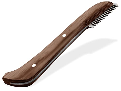 Trimmmesser für Hunde Katzen mit langer Zahnung für Rechtshänder Fellmesser Kleine Ausführung Hundefell Unterwolle Kamm Edelstahl Messer für Tiere Markenqualität für Langhaar und Kurzhaar