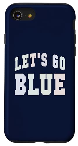 Bruh LET'S GO BLUE ���Z�`�[���Q�[�� �t�B�[���h�f�[ �搶 �X�}�z�P�[�X iPhone SE (2020) / 7 / 8 �p