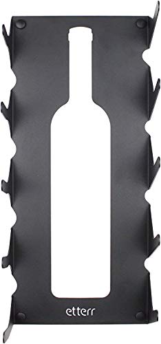 Wijnrek van staal voor alle soorten wijnen, met wandbevestiging en versieringen, wit - Afbeelding 6