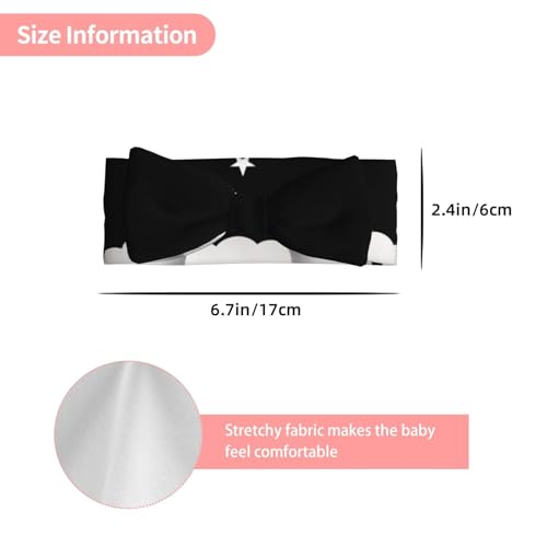 Baby Bow Headband Cloud Halo On The Cloud Printing Soft, Skin-Friendly For Newborns 0-6 Months, For Baby Girls3