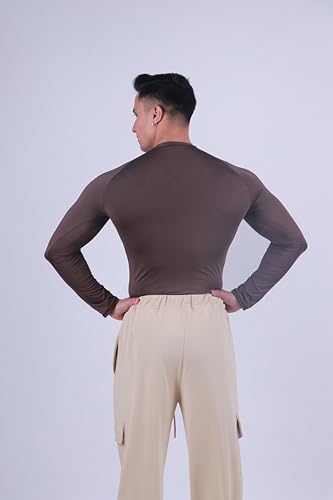 Image of COITONIC Men's Full Sleeve Compression T-Shirt - Athletic Base Layer for Gym, Sports & Fitness Training