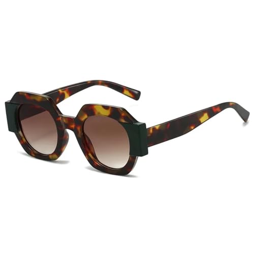 Lunettes de soleil pour femmes léopard marron chic avec protection UV400