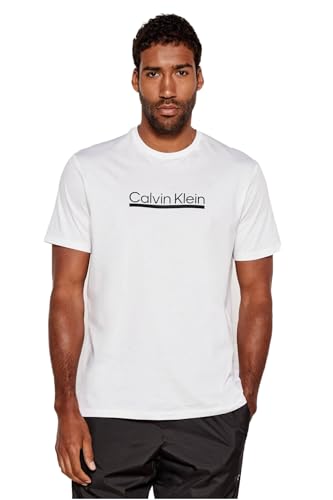 T-shirt Calvin Klein à manches courtes col rond classique en coton pour homme