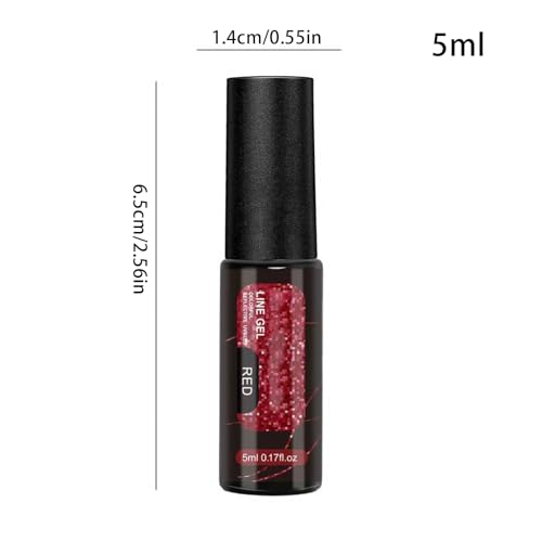 Esmalte decorativo en 12 colores gel purpurina kit delineador reflectante uñas casa 6