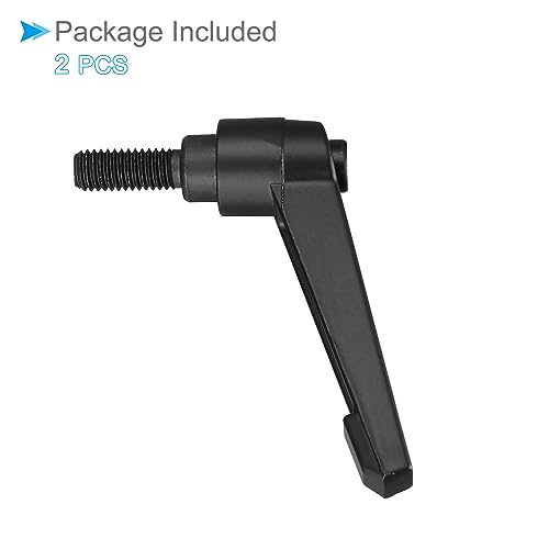 Image of Clamping Lever Handles, M8 x 20mm Male Thread, Adjustable Quick Release Locking Rotating Bolt Knobs Black - (Applications: for Lathe Machinery), 2-Pieces