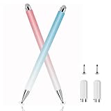 Conception 2 en 1 : Une extrémité du stylet est dotée d'une pointe en forme de disque transparent, idéale pour l'écriture manuscrite et les dessins détaillés. Le disque transparent ne gêne pas la vue. L'autre extrémité est dotée d'une pointe en fibre résistante, idéale pour la navigation sur le Web ou la lecture.