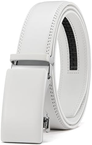 CHAOREN Mens Leather Ratchet Belt - 1 3/8" for Dress Pants
