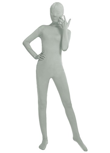 Ensnovo Womens Spandex One Piece Full Body Suits Zentai Costume LightGray, XS